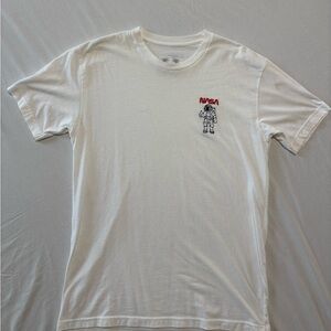 Riot Society White Tee with Red and Black Graphic